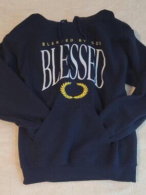 Christian blue hoodie